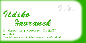 ildiko havranek business card